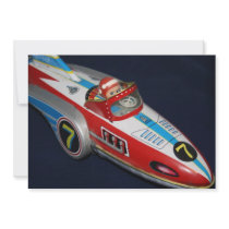 Tin Toy Space/Rocket Ship Invitation