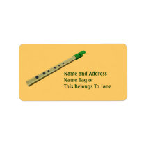 Tin Whistle On A Name Gift Tag Bookplate Personalized Address  Labels at Zazzle