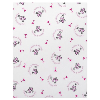 Tini Bikinis & Martinis Wrapping Paper Letterhead Template by witerussian