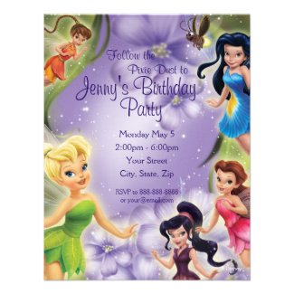 Tinker Bell and Friends Birthday Invitation