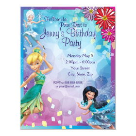 Tinker Bell Birthday Invitation 4.25