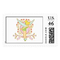 Tinker Bell Floral Frame Disney Stamps