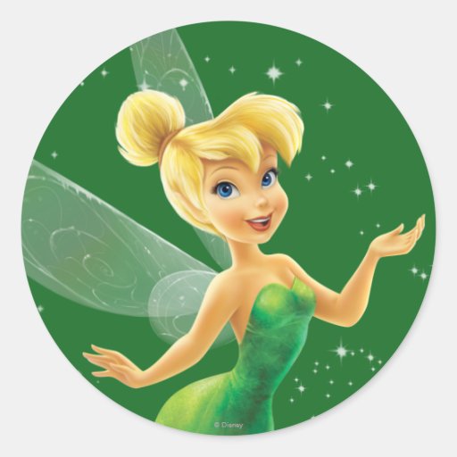 Tinker Bell Pose 17 Round Stickers Zazzle