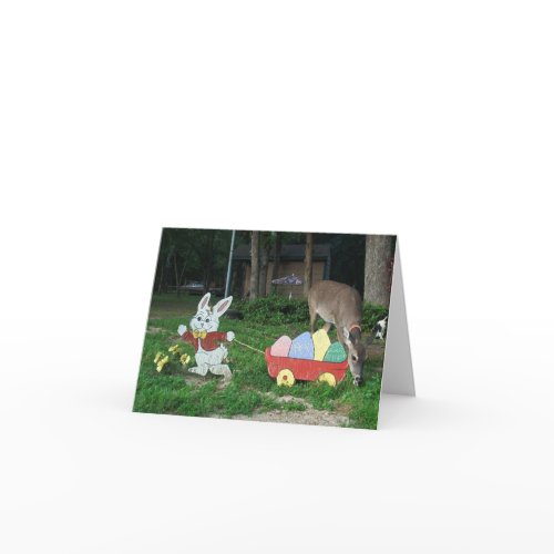 TINKERBELL AND EASTER RABBIT CARD card