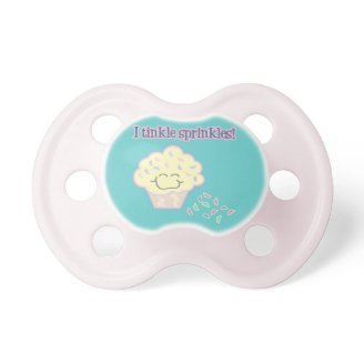tinkle sprinkles cute funny cupcake design pacifier Booginhead_pacifier