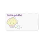 tinkle sprinkles funny cupcake personalized address labels