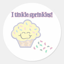 tinkle sprinkles funny cupcake sticker