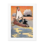 Tinman and Scarecrow in a Boat Postcards