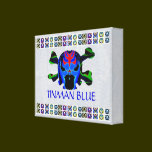 TINMAN BLUE - Friendly Monster Ghost Skull canvas prints