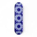 Tinted Blue Sunflower Skateboard