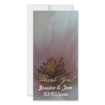 Tinted Heart Wedding Flower Custom Photo Card