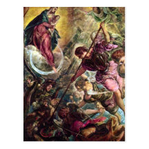 Tintoretto - Battle of the Archangel Michael with Post Cards