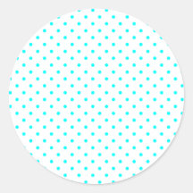 Tiny Aqua Dots Round Stickers