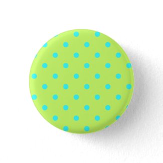 Tiny Aqua Polka Dots Button button