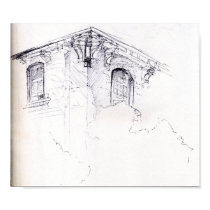 Tiny Architecture Drawing posters