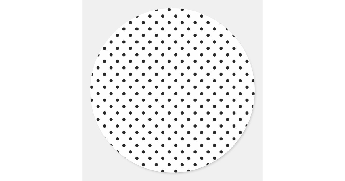 Tiny Black Dots Classic Round Sticker Zazzle