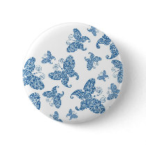 Tiny Blue Butterflies buttons