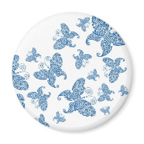Tiny Blue Butterflies magnets