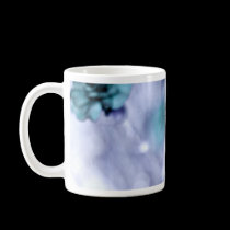 Tiny Blue Flower Floral Print mugs