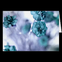 Tiny Blue Flower Floral Print cards
