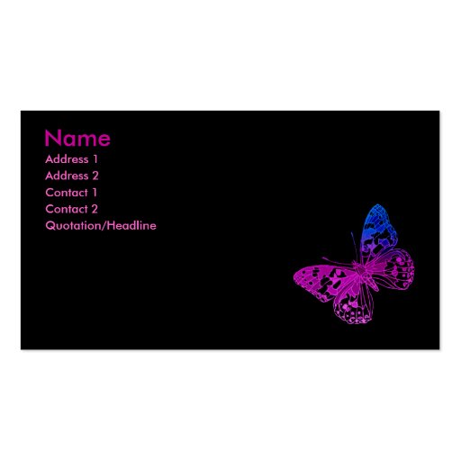 Tiny Butterfly Business Cards