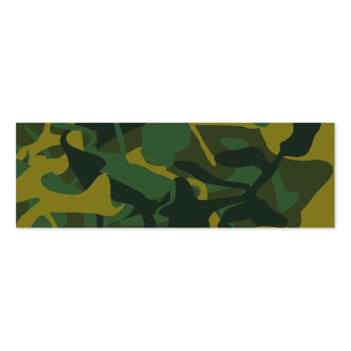 Tiny Camouflage Print Business Card Template (back side)