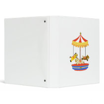 Tiny Carousel 3 Ring Binder
