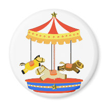 Tiny Carousel Fridge Magnets