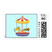Tiny Carousel Postage Stamp