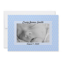 Tiny dots in blue invitations