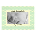 Tiny dots in yellow and green custom invitations