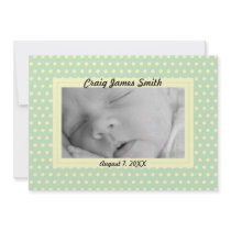 Tiny dots in yellow and green invitations