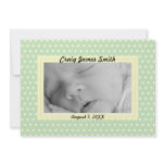 Tiny dots in yellow and green custom invitations