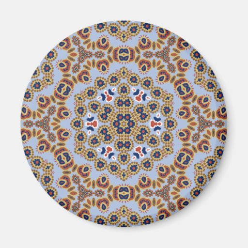 tiny floral round magnet 1