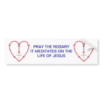 Tiny hearts Rosary Bumper Stickers