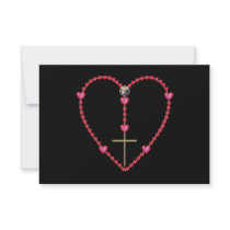 Tiny hearts Rosary Custom Invite