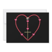Tiny hearts Rosary Personalized Announcements
