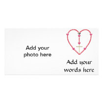 Tiny hearts Rosary Custom Photo Card