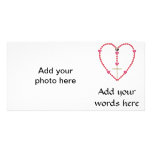 Tiny hearts Rosary Custom Photo Card