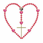 Tiny hearts Rosary Cut Outs