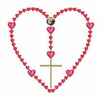Tiny hearts Rosary Cut Outs