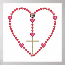 Tiny hearts Rosary Poster