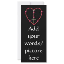 Tiny hearts Rosary Custom Rack Card