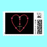 Tiny hearts Rosary stamps