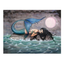 Tiny Island Mermaid Postcard