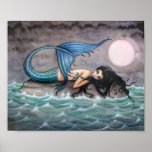 Tiny Island Mermaid Poster Print