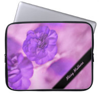 Tiny Purple Flowers Fractal Personal Laptop Sleeve