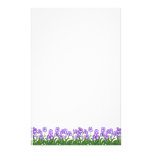 Tiny Purple Iris Flowers Stationery
