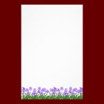 Tiny Purple Iris Flowers Stationery stationery