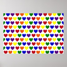 Tiny Rainbow Hearts Print